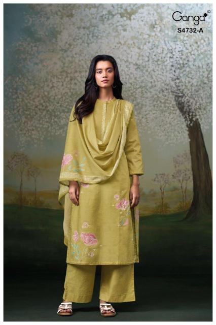 Ganga mivelle 4732 pushpak dress material wholesale price and address